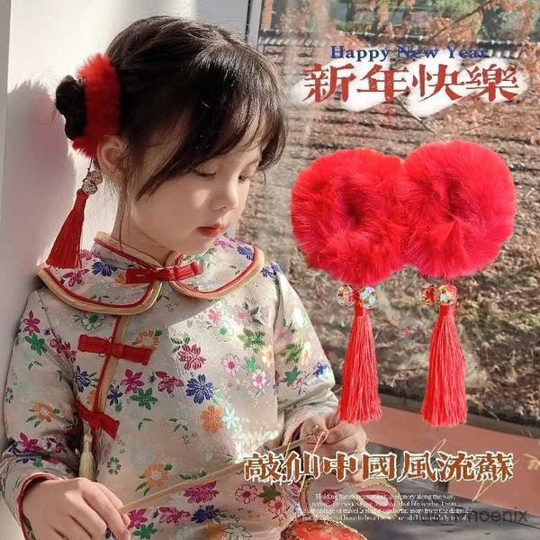 Accessoires de cheveux 2 PCS / Set Enfants mignons Chinese Nouvel An Elastic Bands Girls Girls Lovely Soft Sweet Scrunchies Rubbers Bands Accessoires pour enfants