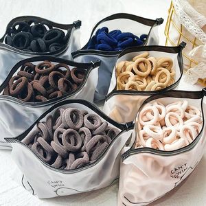 Haaraccessoires 20/50 stks/set Vrouwen Basic Bands Eenvoudige Effen Kleuren Elastische Hoofdband Touwen Stropdassen Meisjes Paardenstaart Houder