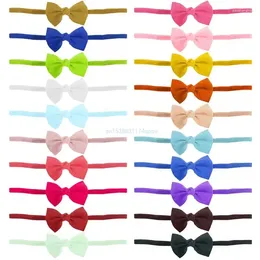 Accessoires pour cheveux, 20 pièces/lot, bandeaux avec nœud en ruban, bandes élastiques pour filles, nouveau-né, prise de Pos, couvre-chef, livraison directe