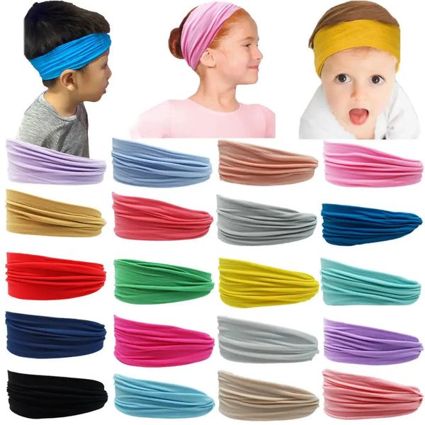 Accesorios para el cabello 20 PCS Diademas anchas de nailon Arcos suaves para bebés DIY para niñas Niños pequeños Niños Niños 231031