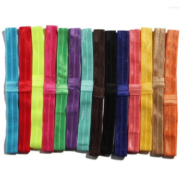 Accesorios para el cabello 200 Uds 20 colores 1,5 CM de ancho moda diadema de nailon corbata para niñas chico FOE cinta bandas elásticas