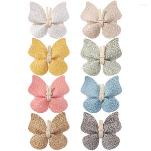 Accessoires de cheveux 2023 Papillon Filles Clips Entièrement Enveloppé Tissu Sécurité Bébé Épingle À Cheveux Vintage Mignon Bang Côté Clip Chapeaux En Gros