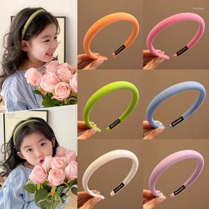 Accessoires de cheveux 2023 Style coréen Clip Tissu Bandeau avec décoration acrylique Belles filles Chapeaux Cravate pour enfants Couleur bonbon