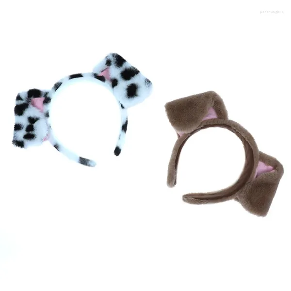 Accessoires pour cheveux, jolies oreilles d'animaux en fourrure, couvre-chef, cerceau en peluche, coiffure de chien, bandeau d'oreille de Simulation pour usage quotidien, 2023