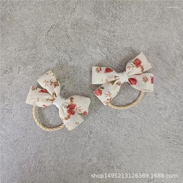Accesorios para el cabello 2024 Sweet Pastoral Baby Girl Cabeza Rope White Fragmented Flower Mini Boest Tie Leater Band