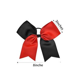 Haaraccessoires 20 stuks / 8 tweekleurige grote cheer bows paardenstaart houder handgemaakt voor tienermeisjes softbal cheerleader sport boog drop deli Otg4D