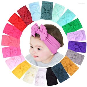 Haaraccessoires 20 stuks babymeisjes nylon hoofdbanden tulband strikken band elastisch voor geboren tot 8 jaar oude kinderen