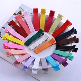 Accessoires pour cheveux 20pcs base d'épingle à cheveux en tissu coloré 3,5 cm 5 cm paramètres de clip bricolage à la main filles arc épingles à cheveux pour les résultats de bijoux