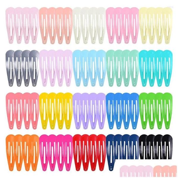 Accesorios para el cabello 20 unids Tipo de color sólido Metal Candy Baby BB Clips Girls Horquillas Clip Niños Headwear Niños Drop Entrega Maternidad DH3YD