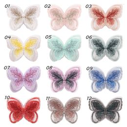 Accessoires de cheveux 24 PCS / Lot Beau et mignon épingles à cheveux de bébé vintage broderie papillon