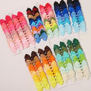 Accessoires pour cheveux 24 pièces/ensemble nœud papillon coloré avec pince en métal, pinces à cheveux douces pour filles, petites épingles à cheveux mignonnes pour enfants, vente en gros