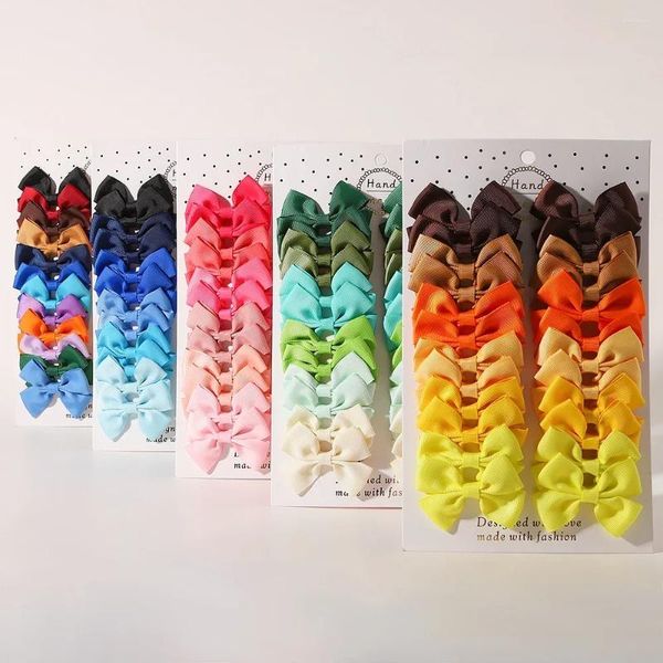 Pinces à cheveux en métal avec nœud papillon coloré, accessoires pour cheveux, 24 pièces/ensemble, jolies petites épingles à cheveux pour filles, vente en gros