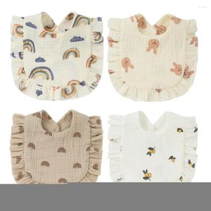 Accessoires de cheveux 25 couleurs style coréen bébé alimentation bave bavoir volants floraux nourrissons salive serviette coton bavoirs burp chiffons pour né enfant en bas âge