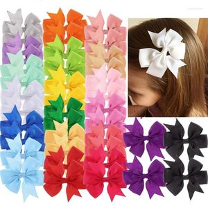 Haaraccessoires 2 Stuks 53 Kleuren Strik Haarspeld Voor Meisjes Effen Geribbeld Lint Haarspeld Modeaccessoire Kinderen Hoofddeksels Dagelijkse Decoratie