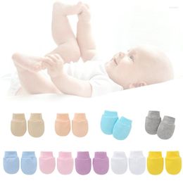 Accessoires pour cheveux 2 pièces bébé anti-rayures doux coton gants né Protection visage anti-rayures mitaines infantile garde-main fournitures cheveux