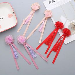 Accessoires pour cheveux, 2 pièces, ruban à pampilles pour enfants, avec bordure dorée, épingles à cheveux pour filles, jolis Clips, couvre-chef pour bébé