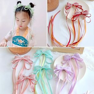 Accessoires pour cheveux, 2 pièces, épingles à cheveux avec nœud en ruban de Style chinois pour enfants, Barrettes mignonnes et douces pour filles et femmes