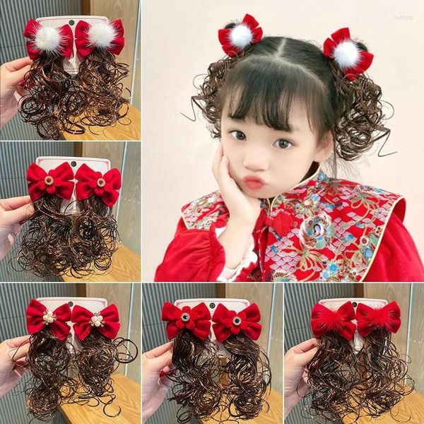 Accessoires pour cheveux, 2 pièces, épingles à cheveux pour perruque, nœud à la mode, mignons enfants, filles douces, Clips de noël, épingle à cheveux, cadeau pour enfants