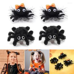 Accessoires de cheveux 2pcs Halloween Spiders Épingle à cheveux Clip élégant Barrettes d'animaux pour bébés filles enfants fêtes décorations de chapeaux