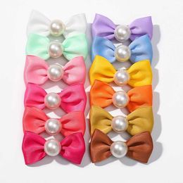 Accessoires de cheveux 2pcs / lot Kids Elegant Pearl Bows Hairpins Headwear Girls Migne Princess Bowknot Clips Hair ACCESSOIRES HEIRS CONSELL