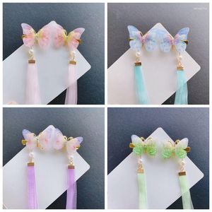 Accessoires pour cheveux, 2 pièces, ruban princesse, Style ancien, papillon, épingle à cheveux pour filles, couvre-chef pour enfants, Barrettes mignonnes