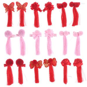 Haaraccessoires 2 stks/set Baby Girls Fashion Clips Chinese traditionele haarspelden