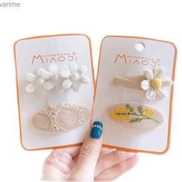 Accessoires de cheveux 2pcs / ensemble Baby Hair Pin Clip de fleur en dente