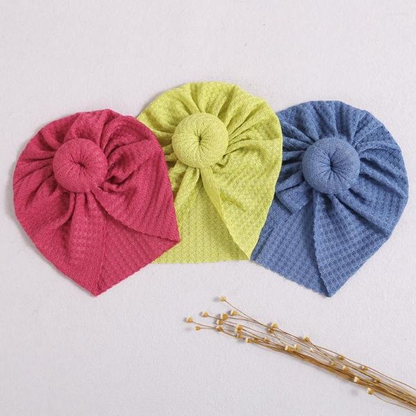 Haarschmuck 2 teile/satz Baby Hut Weiche Säuglings Kappe Donut Turban Für Kind Kopfbedeckung Kleinkind Bandanas Headwrap