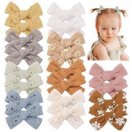 Haaraccessoires 2 stks/set Baby Mooie Strikken Clip Voor Meisje Zacht Katoen Gedrukt Haarspeld Delicate Peuter Haarspeldjes Hairgripe Hoofddeksels Gift