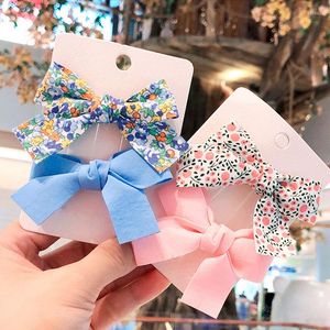 Hair Accessories 2Pcs/Set Flower Bow Clips For Girls Kids Hairclip Children Hairpin Barrettes Baby