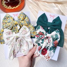 Accessori per capelli 2 Pz/set Dolce Solido Bowknot Pinze Per Le Donne Ragazze Stampa Archi Forcine Barrettes Ornitorinco Clip Copricapi