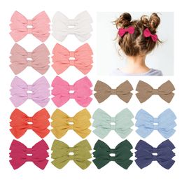 Haaraccessoires 3 5inch Baby Bows Alligator Clips Boutique Girls Barrettes Pigtail voor Little Toddlers Kids in paren drop bdejewelry amdit