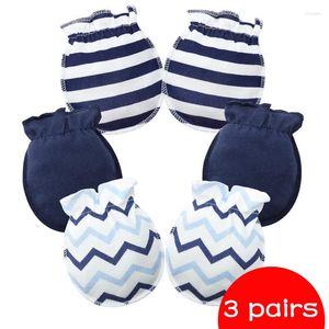 Accessoires pour cheveux 3 paires/ensemble coton fin 0-6 mois bébé mitaines enfants né Infantil anti-saisissement gant couvre-pied