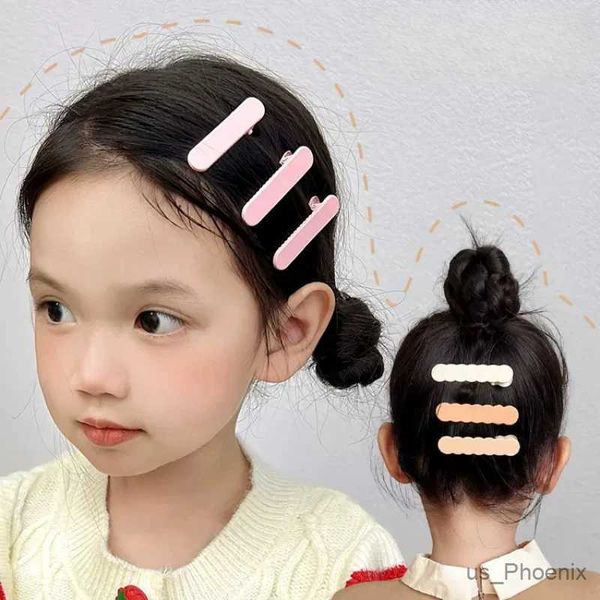 Accessoires de cheveux 3 pcs / ensembles Enfants mignons de couleur brun rose solide