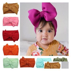 Accessoires De Cheveux 30 Couleur Grain De Maïs Bowknot Bande Européenne Et Américaine Bébé Arc Solide Bandeau Enfants À La Mode T9I00261 Drop Dh9Gp