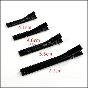 Accessoires pour cheveux 300 pièces/lot pinces crocodile en métal noir à broche unique épingles à cheveux Korker Bow 32 Mm/35 Mm/40 Mm/45 Mm/55 Mm/65 Mm/75 Mm Mx Mxhome Dhyzk