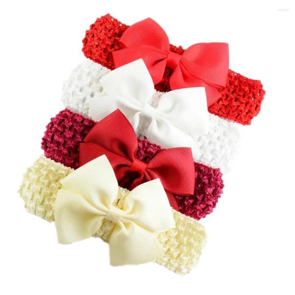 Accessoires de cheveux 30pcs en gros de bébé filles bandeau de banque pour enfants enfants crochet tisser bande de coiffure bandes de nœud enfants fda121