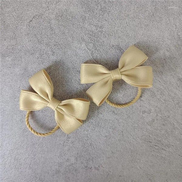 Accessoires de cheveux 34567 ans Original mignon bébé petite fille corde de tête claire jaune brillant mini