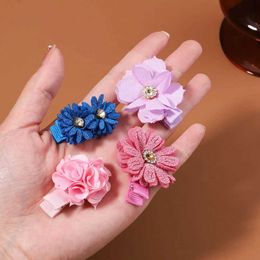 Haaraccessoires 3 stks/set Artificial Flower Camellia Rose Hair Clips For Kids Girls Boutique Haarspelden Barrettes Handgemaakte babyhaaraccessoires