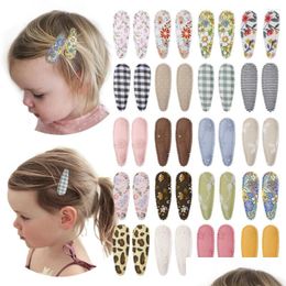 Accessoires de cheveux 40 PCS Girls Clips Floral Print Back