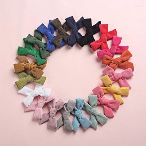 Accessoires pour cheveux, 40 pièces/lot, nœuds en velours côtelé, bandeau pour bébé, tissu en Nylon pour bébé, bandeaux élastiques, couvre-chef pour filles