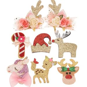 Haaraccessoires 40 stuks Boutique kerst haaraccessoires eenhoorn accessoire gewei Hoofddoek Schattig kerstaccessoire Nee Haarelastiekjes Nee Haarclip 231124