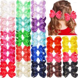 Haaraccessoires 40PCS Strikken Voor Meisjes Paren 4.5Inch Grosgrain Lint Boutique Alligator Clips Peuters Kids Kinderen