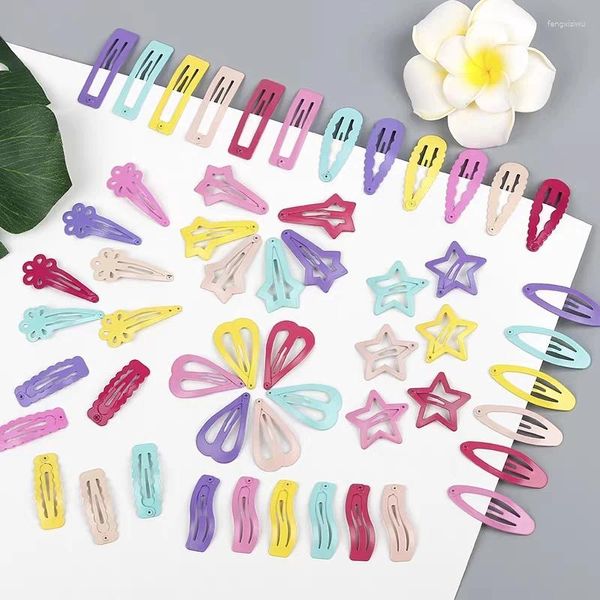 Accesorios para el cabello 40 unids/lote moda para chicas Linda estrella de cinco puntas Clip en forma de corazón rectángulo polígono horquillas tocado para niños