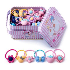 Hair Accessories 40Pcs Lot Girls Gift Box Elastic Bands Flower Clip Bows Headband band Cute bands for Kids 230111