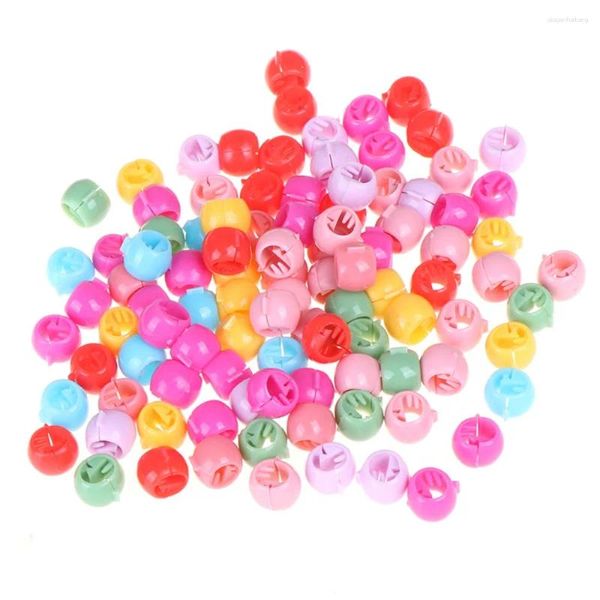 Accessoires de cheveux 40pcs / Set Plastic Mix Perles colorées Princess Hollow Mini Girls Boucle Épingles à cheveux Braids Headwear Kids