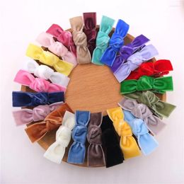 Accessoires de cheveux 48 PCS / lot 2 "Mini Taille Velvet Ribbon Clips Baby Knot Bowhairpins Girls