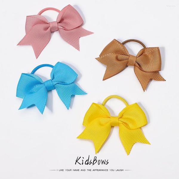 Accessoires pour cheveux, 5/10/15 pièces/lot, ruban gros-grain, nœuds en queue de cochon, attaches élastiques, supports de bandes pour filles pour bébés nourrissons