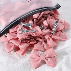 Haaraccessoires 5/15/20 stcs/Set Baby Hair Clip Ribbon Bow Hair Clip Boutique Handmade hoofddeksels voor meisjes Kinderhaaraccessoires D240513