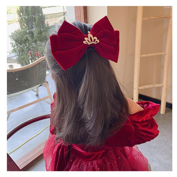 Accessoires pour cheveux, 5/6/7 pièces, épingles à cheveux avec nœud en couronne pour enfants filles, Barrettes latérales de princesse, ensemble de pinces pour couvre-chef